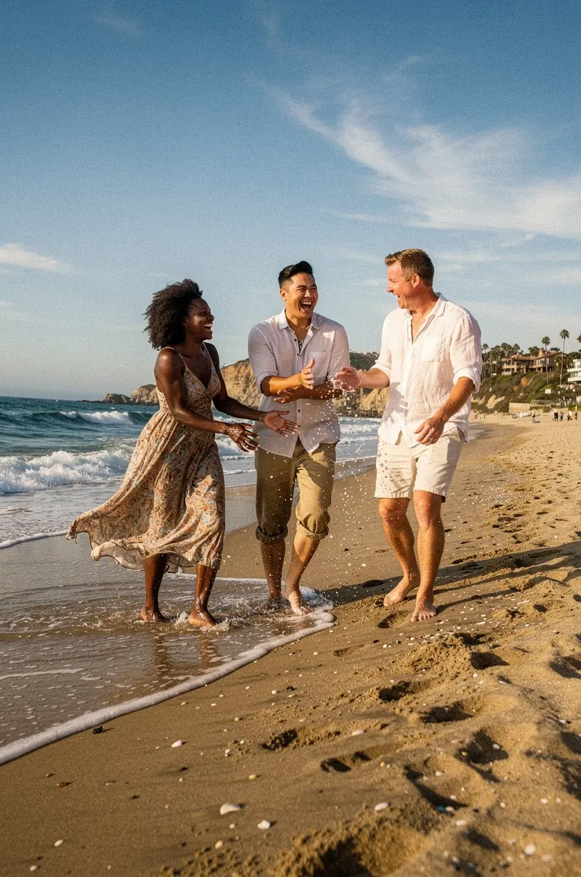 Nowoczesne studio podróżnicze wyposażone w zaawansowany sprzęt do tworzenia treści multimedialnych w kontekście podróży po USA.